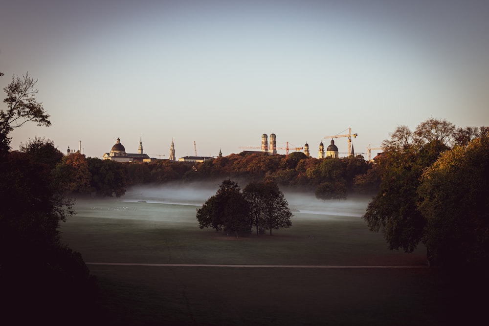 a view of a city from a distance