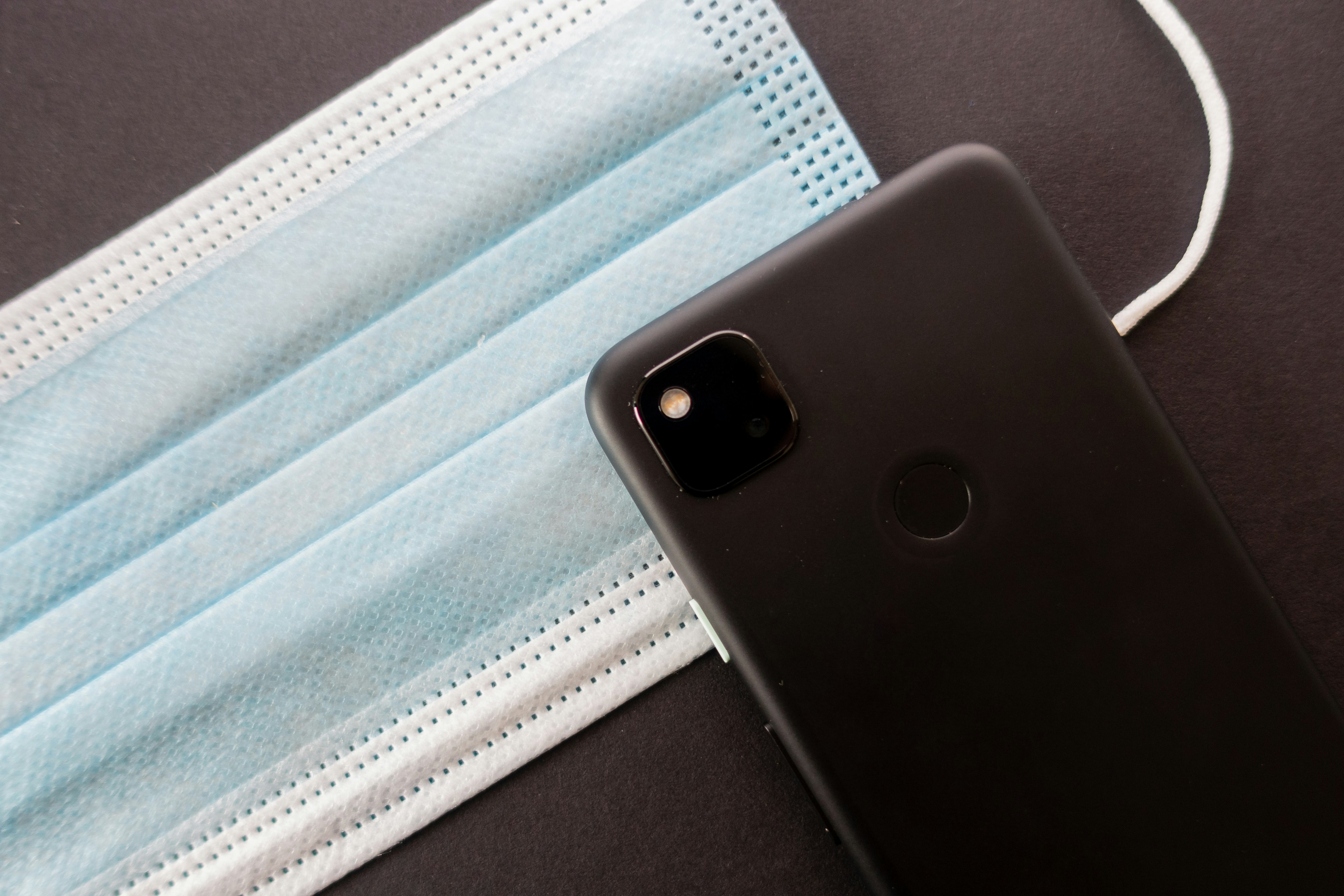 Smartphone with a surgical mask