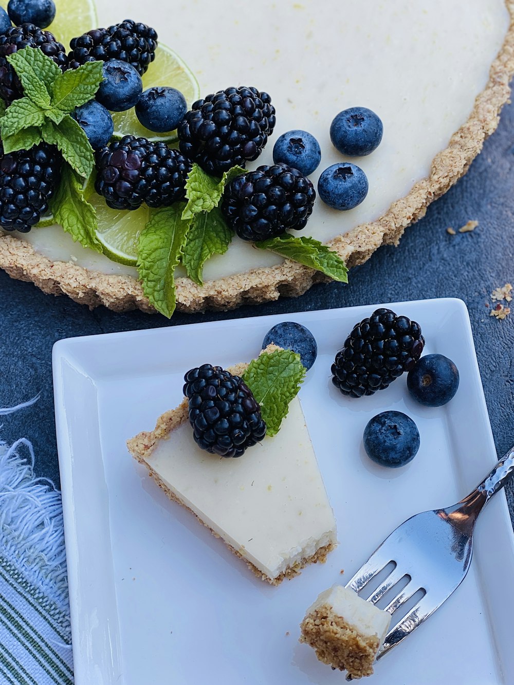 blue berries on white ceramic plate