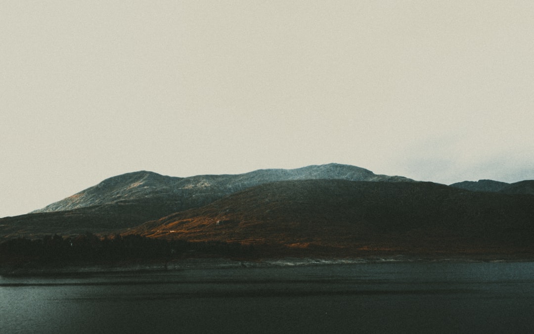 brown mountain near body of water during daytime