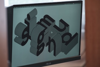 black dell flat screen computer monitor