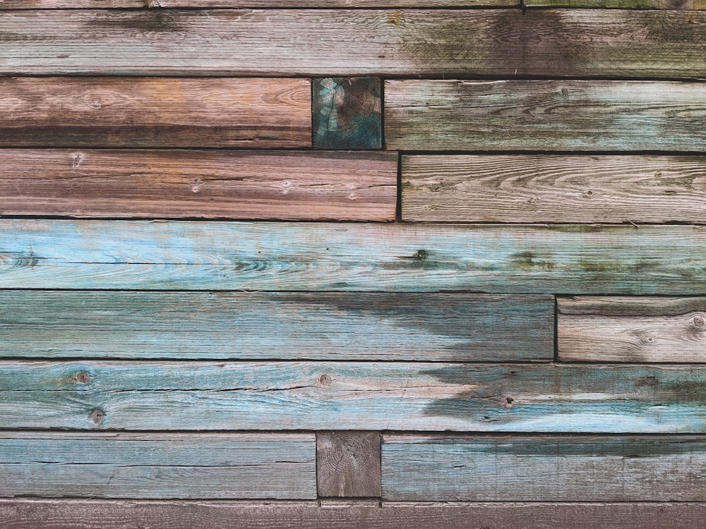 green and brown wooden plank