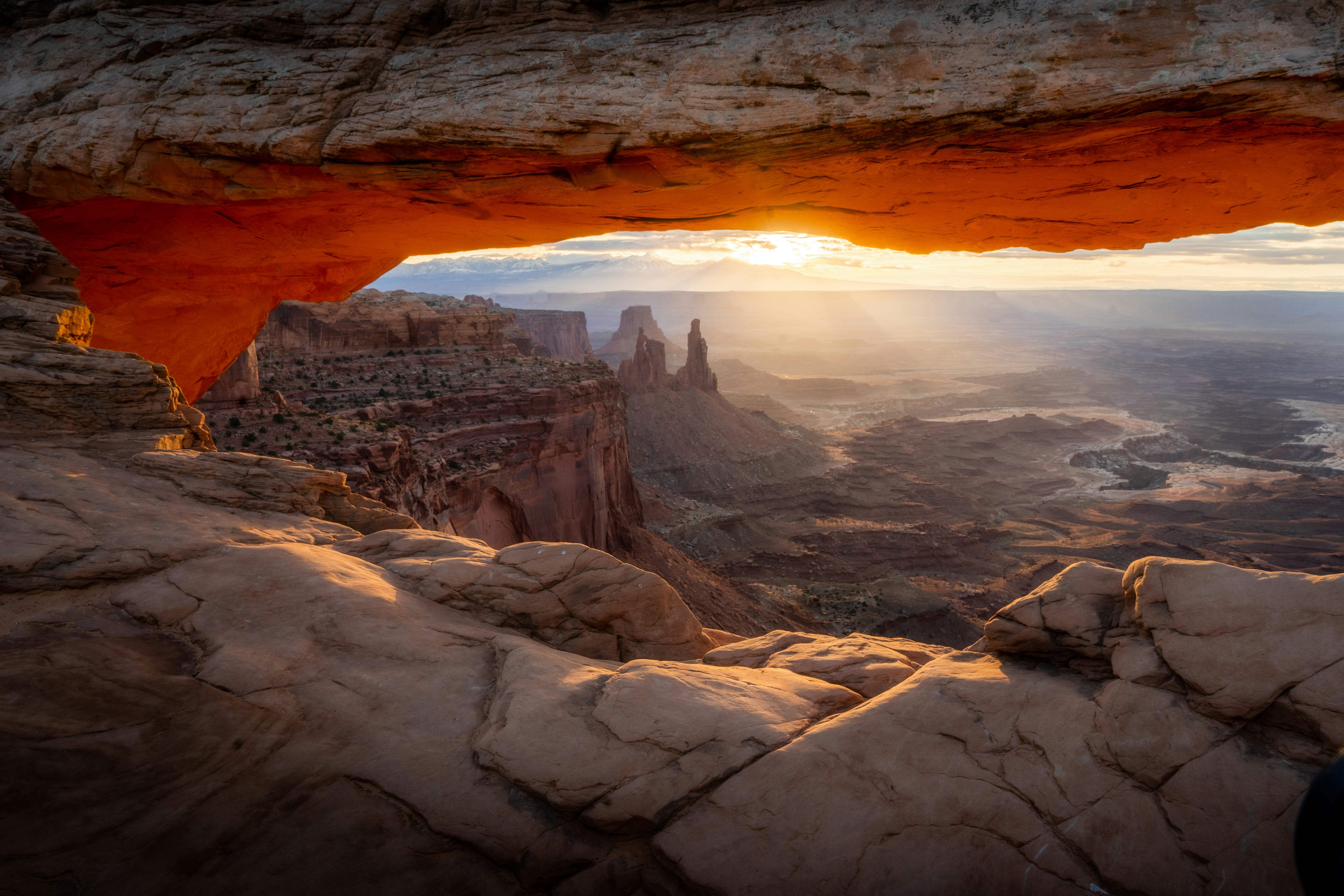 brown rocky mountain during sunset