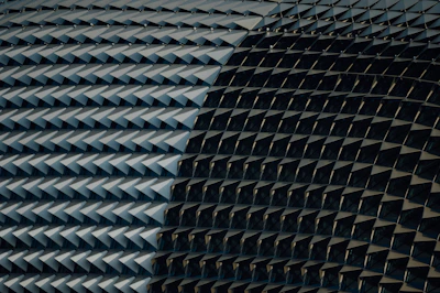 black and white round pattern