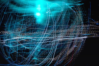 blue and white light streaks