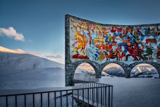 black and white abstract painting