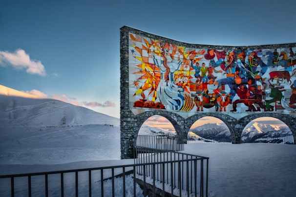 black and white abstract painting