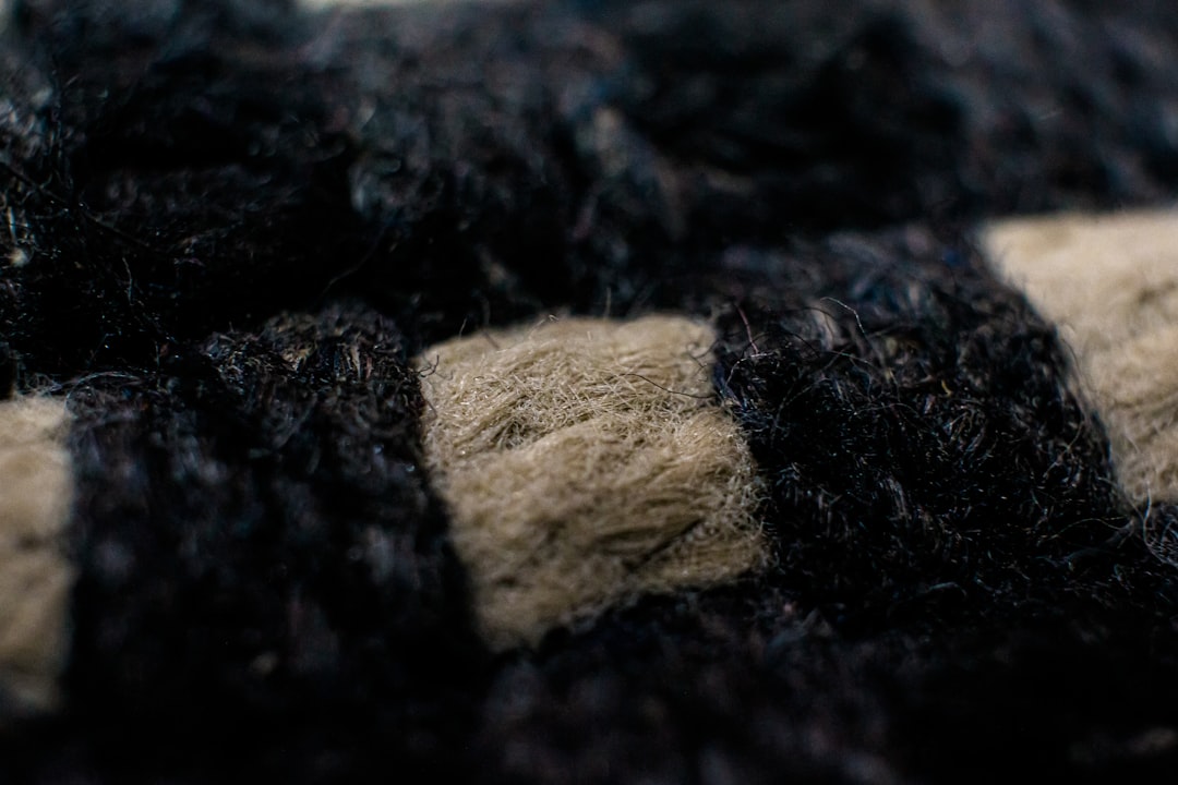 black and white fur textile