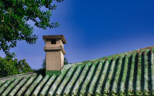 A detailed view of a roof repair in progress.