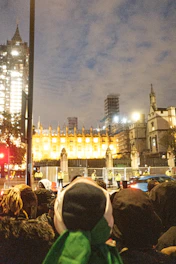 Crowd control and security personnel managing a large cultural festival in Casablanca.