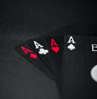 black and white playing cards