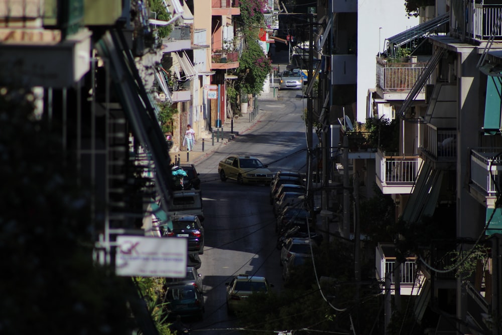 cars parked on side of the road during daytime