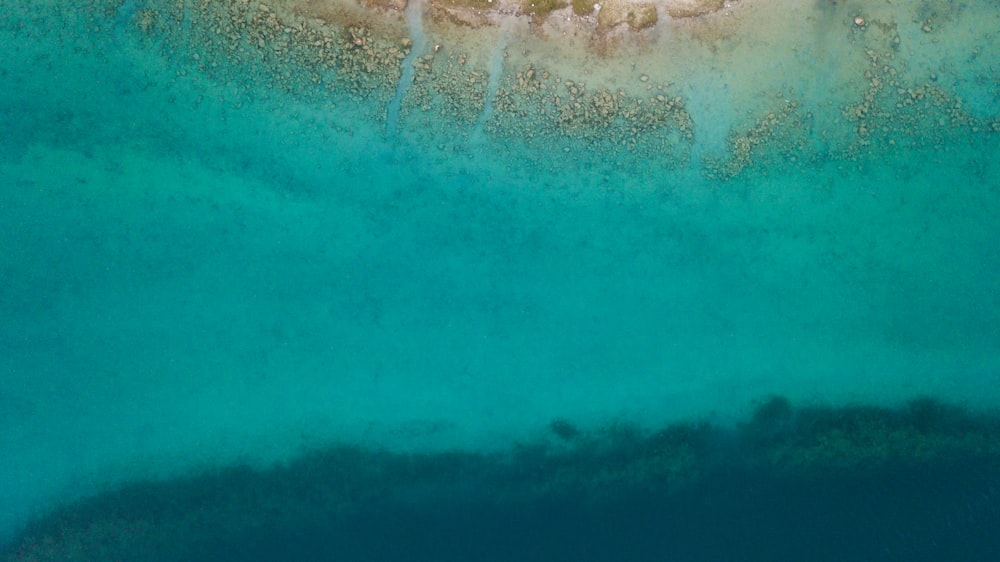 aerial view of ocean waves