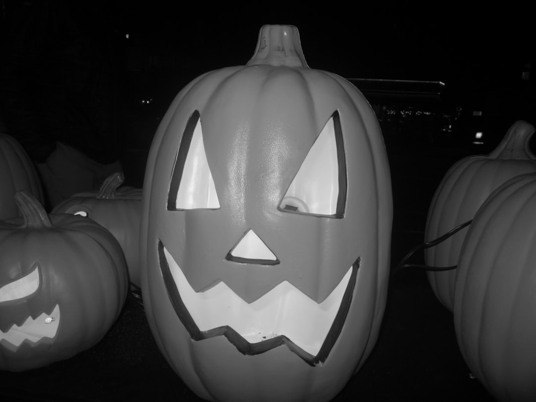 jack o lantern with light