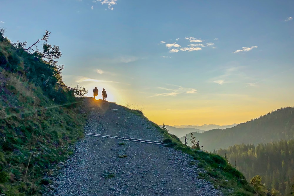 person walking on gray pathway during daytime