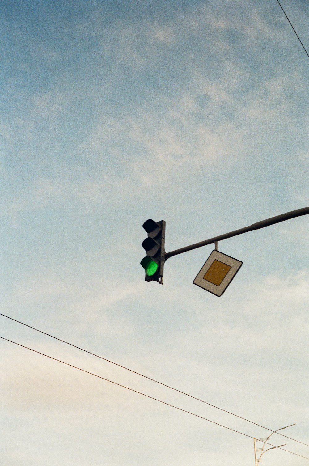 traffic light with green light