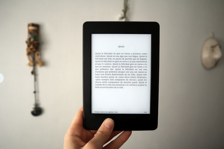 black amazon e book reader