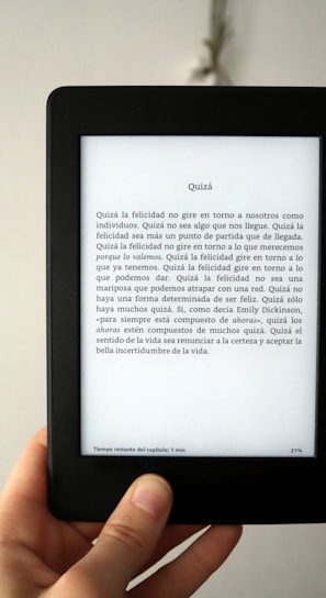 black amazon e book reader