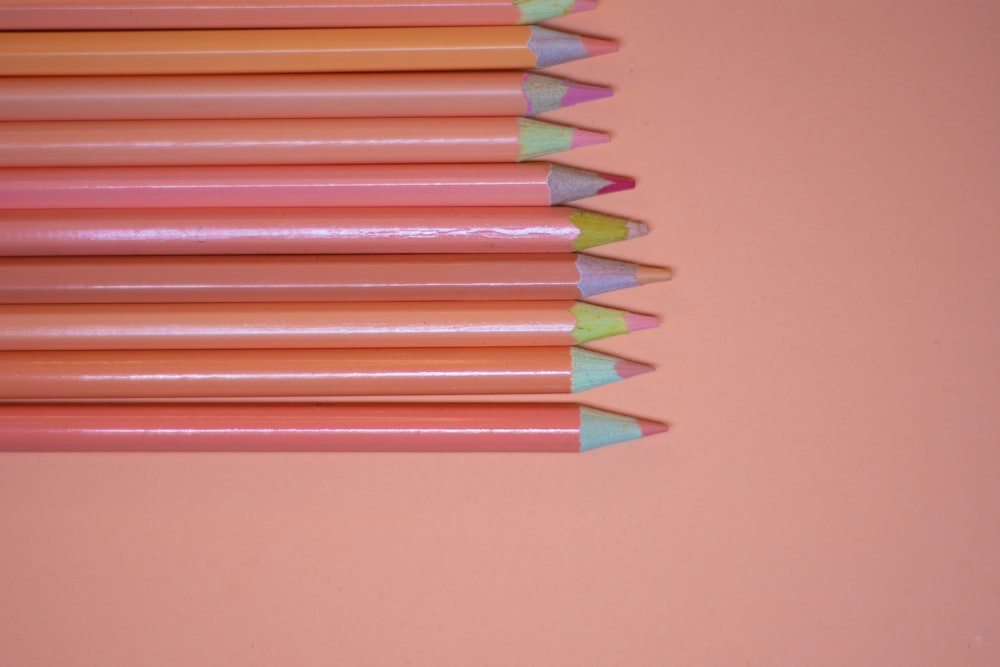 red blue and green color pencils