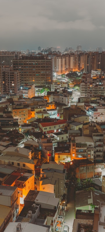 新竹市區俯瞰空拍景觀