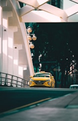 A clean and modern taxi car parked on a city street in Kayseri.