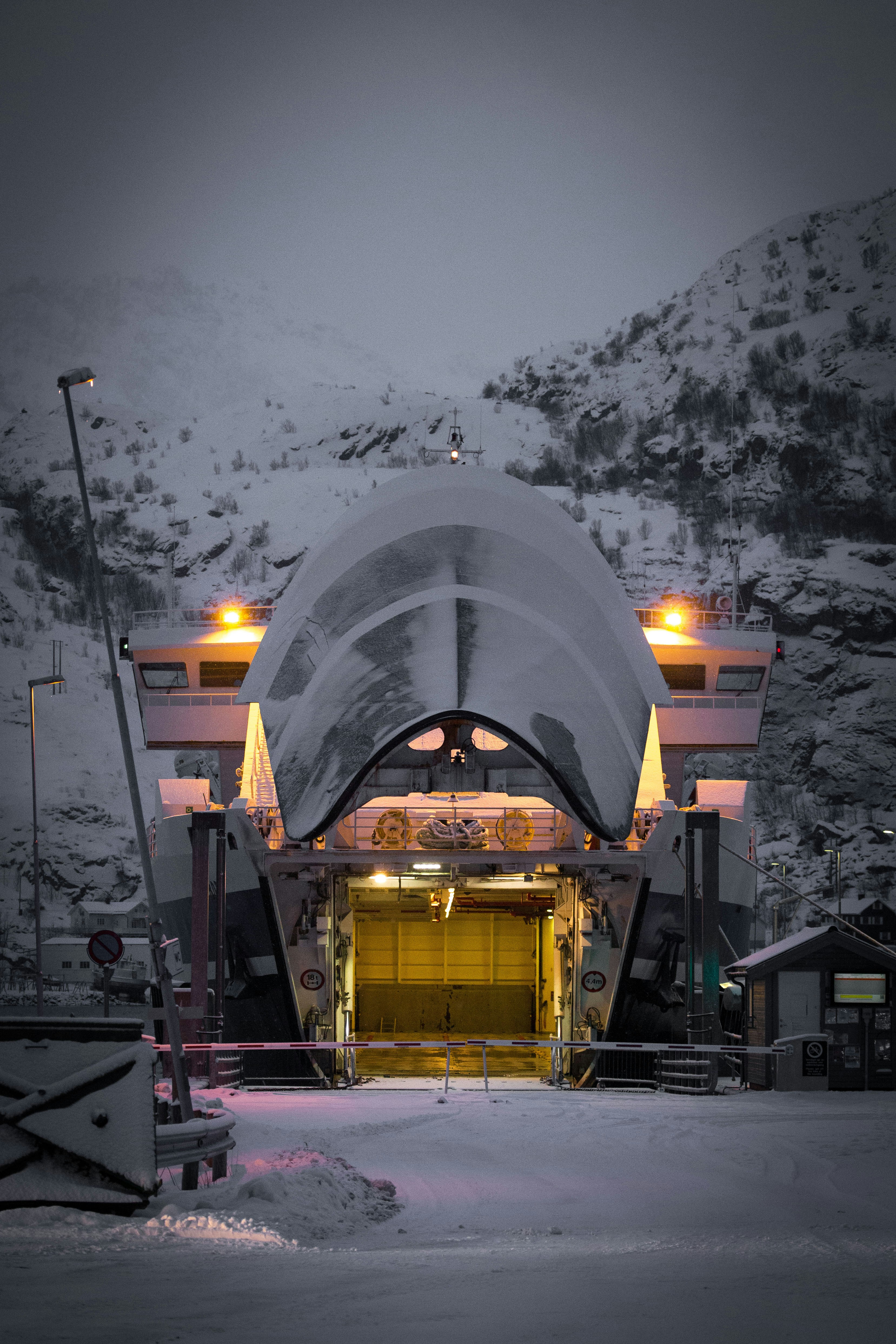 white and brown concrete building during nighttime