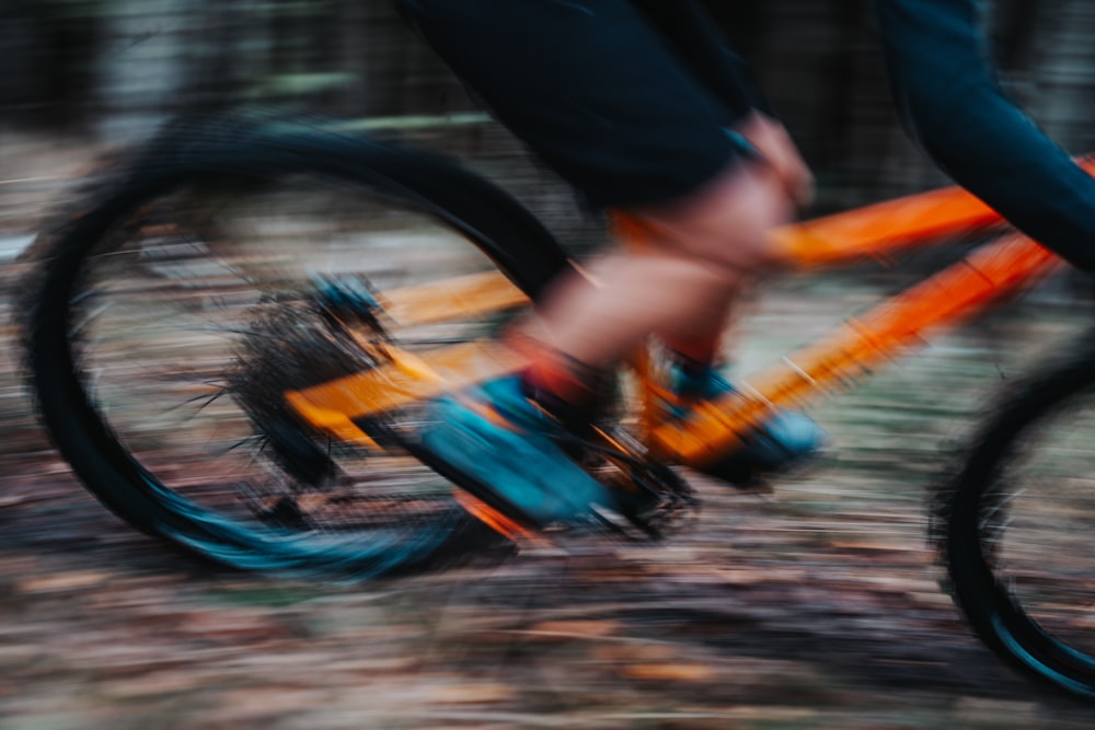 person riding bicycle on road