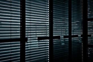 white window blinds during daytime