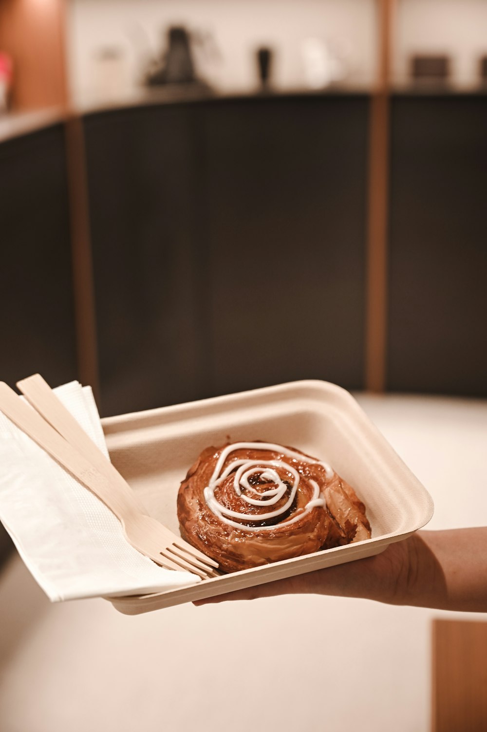 brown pastry on white ceramic tray