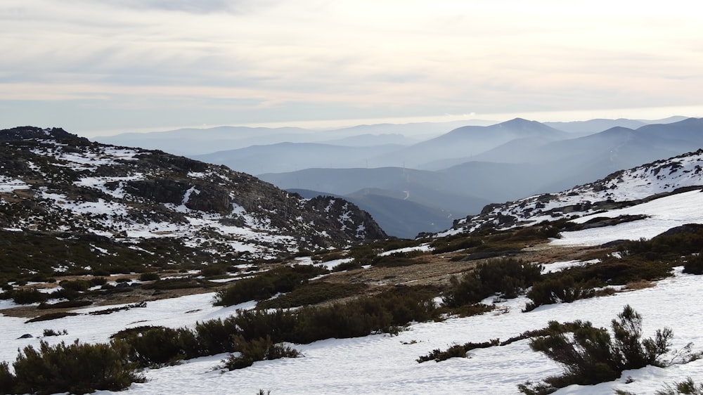 montagne innevate durante il giorno