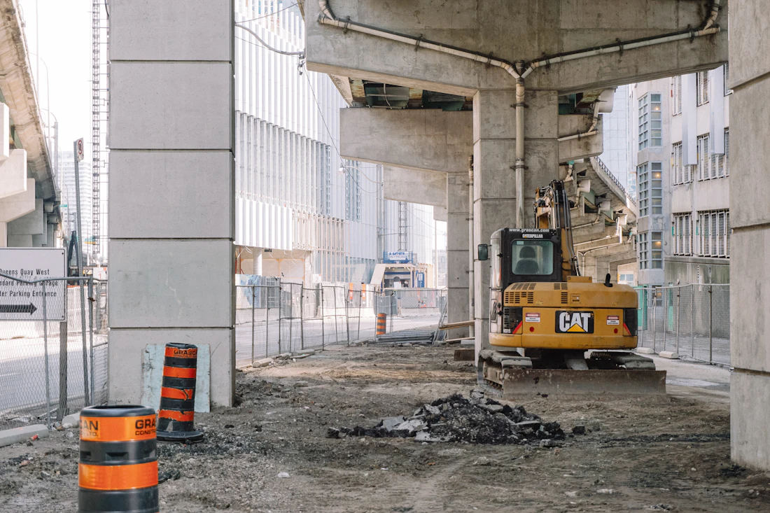 Heavy plant on a working site