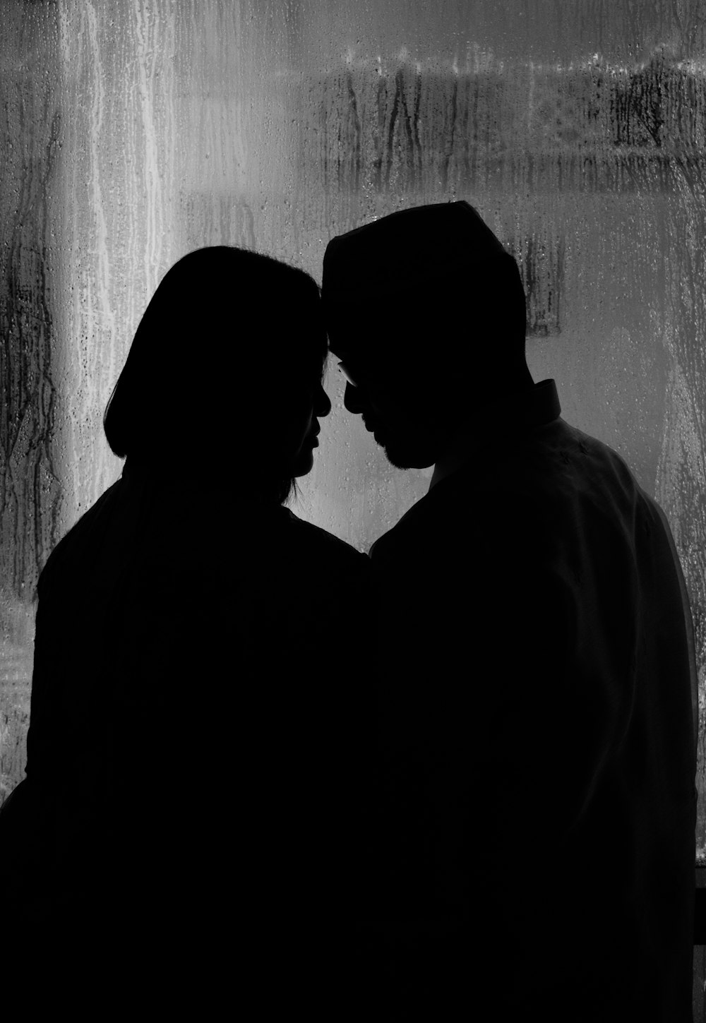 silhouette of man and woman