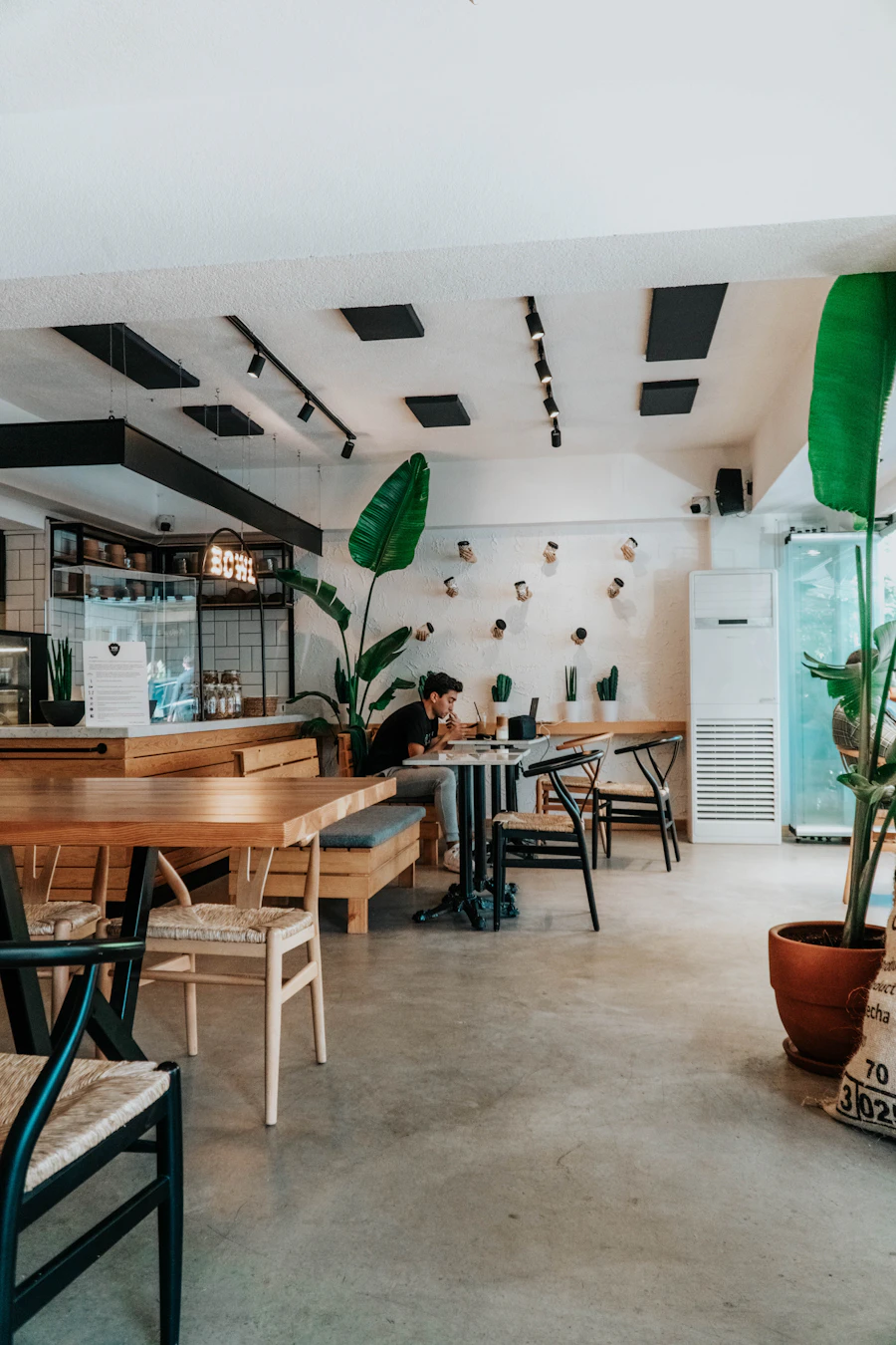 A warm, cosy cafe room