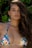 woman in blue and white floral bikini top