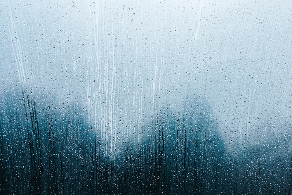 water droplets on glass panel