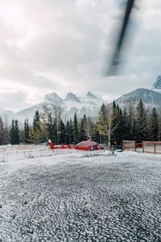 red and white snow covered mountain during daytime
