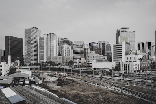 white and gray city buildings during daytime in Seoullo 7017 South Korea