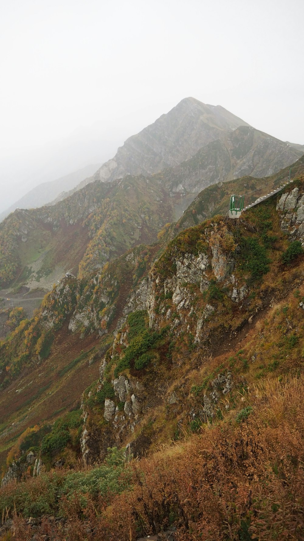 green and brown mountain under white sky during daytime