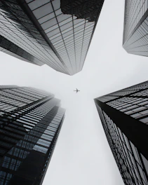 low angle photography of high rise buildings