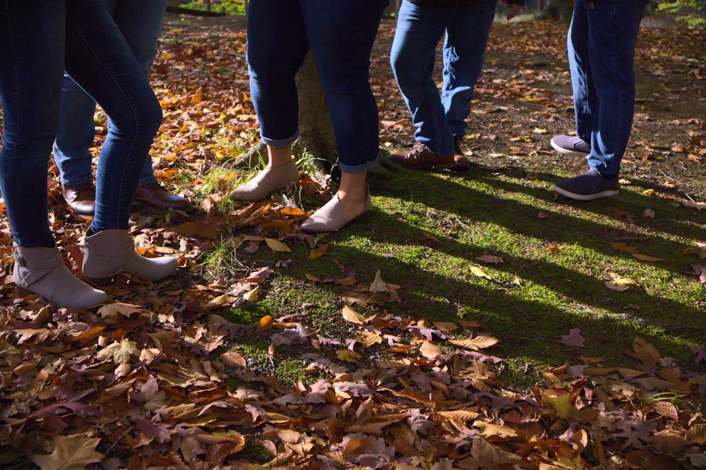 people standing on green grass field during daytime