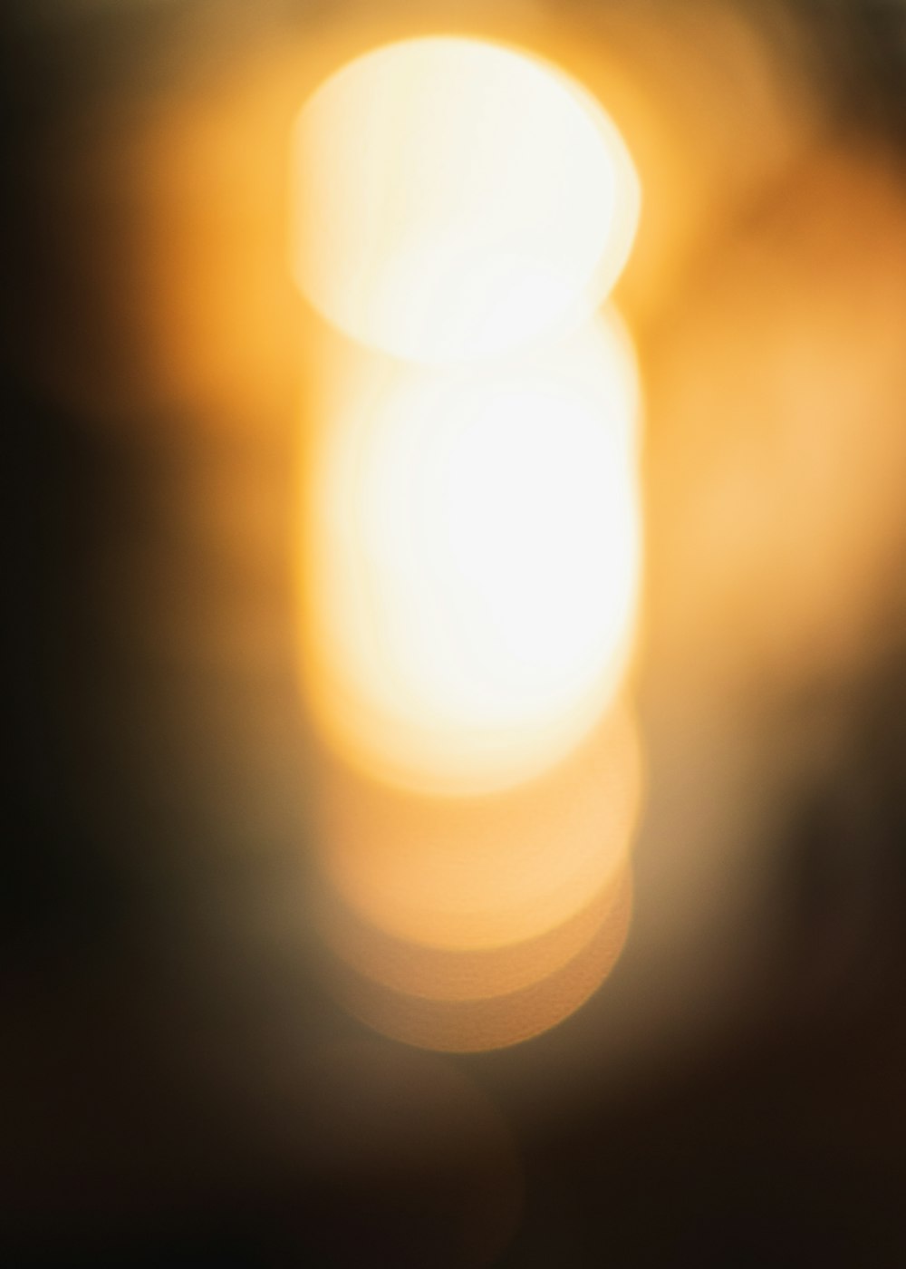 yellow light bokeh on black background