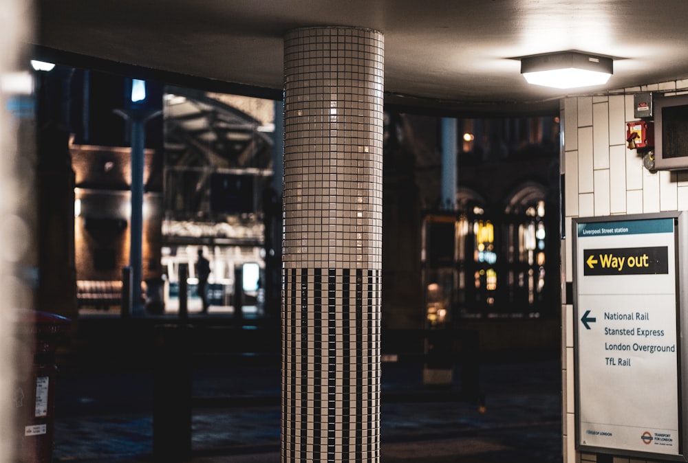 white and black concrete building during night time