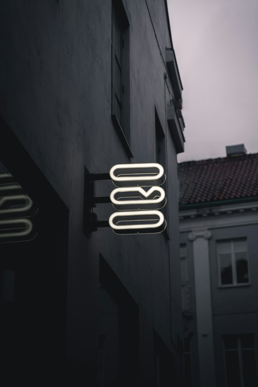 white and red lighted signage