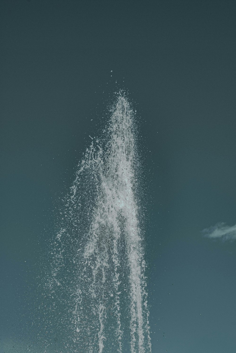 water splash on blue sky