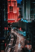 cars on road in city during night time