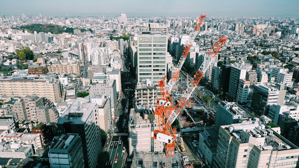 Vue aérienne des bâtiments de la ville pendant la journée