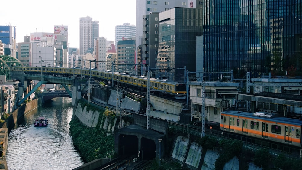 gray concrete bridge over river