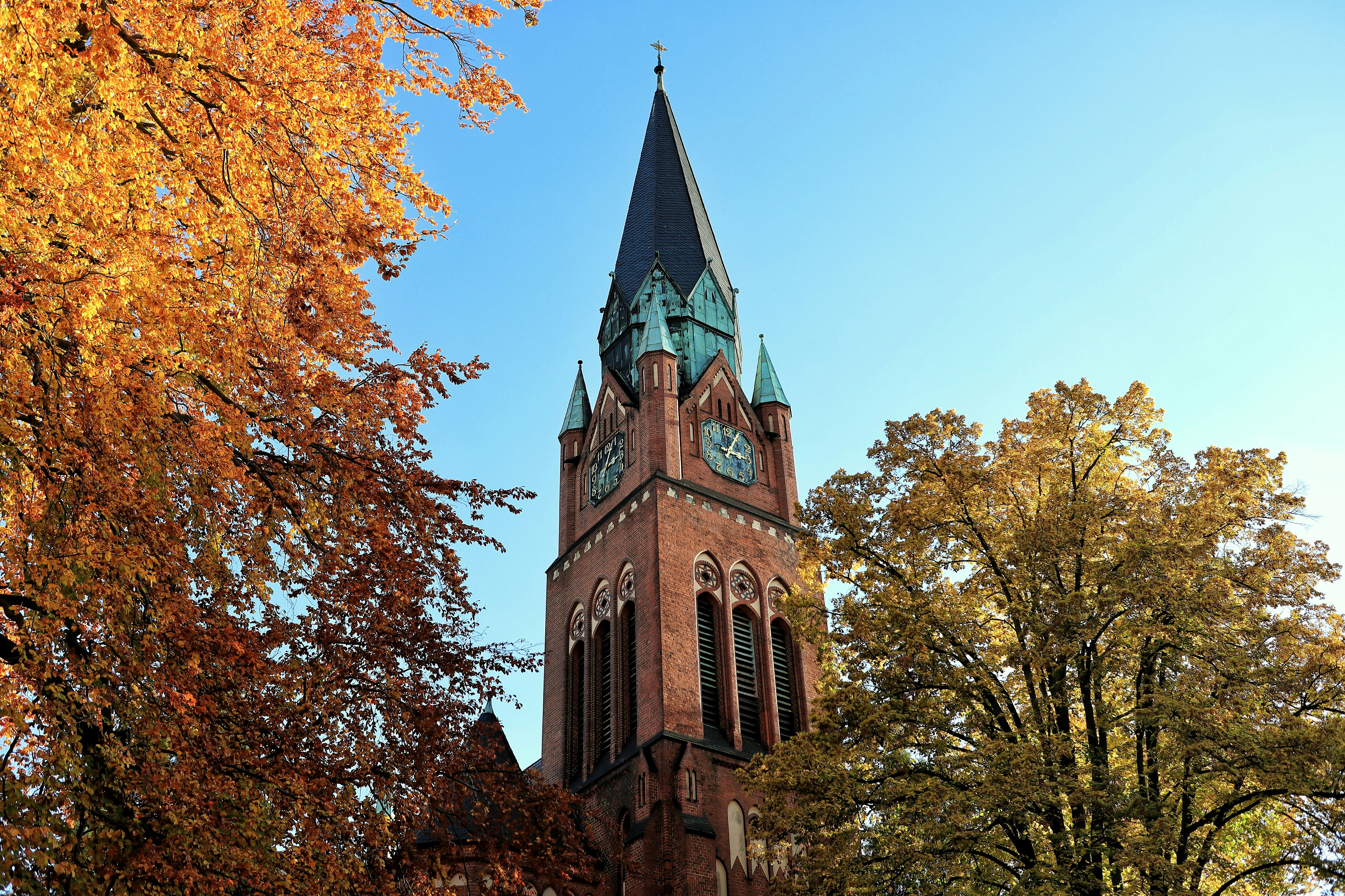 Church in autumn