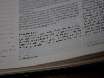 A person highlighting verses in a well-worn Bible.