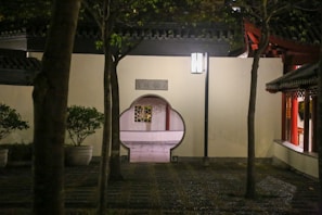 A tranquil garden scene with moon-pale silver accents.